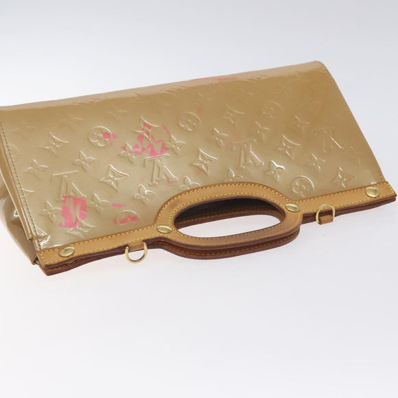 LOUIS VUITTON Monogram Vernis Roxbury Drive Hand Bag Noisette M91372 Auth 128732