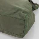 PRADA Tote Bag Nylon Green Gold Auth 128736-9