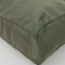 PRADA Tote Bag Nylon Green Gold Auth 128736-15