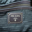 PRADA Tote Bag Nylon Green Gold Auth 128736-17