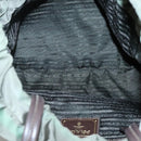 PRADA Tote Bag Nylon Green Gold Auth 128736-10