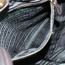 PRADA Tote Bag Nylon Green Gold Auth 128736-11