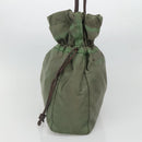 PRADA Tote Bag Nylon Green Gold Auth 128736-4