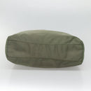 PRADA Tote Bag Nylon Green Gold Auth 128736-5