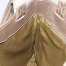 Salvatore Ferragamo Gancini Tote Bag Canvas Beige Gold Auth 128743-18