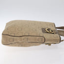 Salvatore Ferragamo Gancini Tote Bag Canvas Beige Gold Auth 128743-4