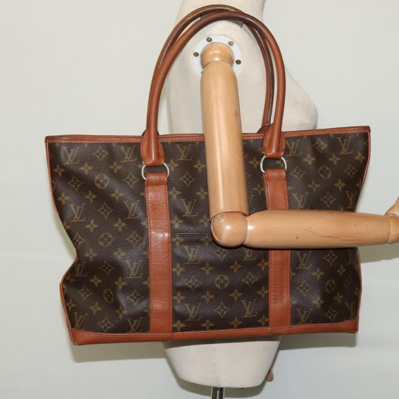 LOUIS VUITTON Monogram Sac Weekend PM Hand Bag M42425 LV Auth 128749