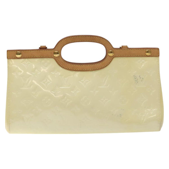 LOUIS VUITTON Monogram Vernis Roxbury Drive Hand Bag Perle M91374 LV Auth 128755