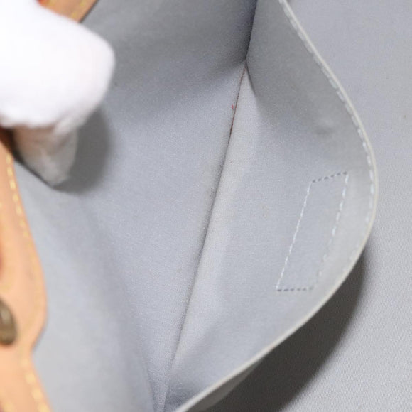 LOUIS VUITTON Monogram Vernis Roxbury Drive Hand Bag Perle M91374 LV Auth 128755