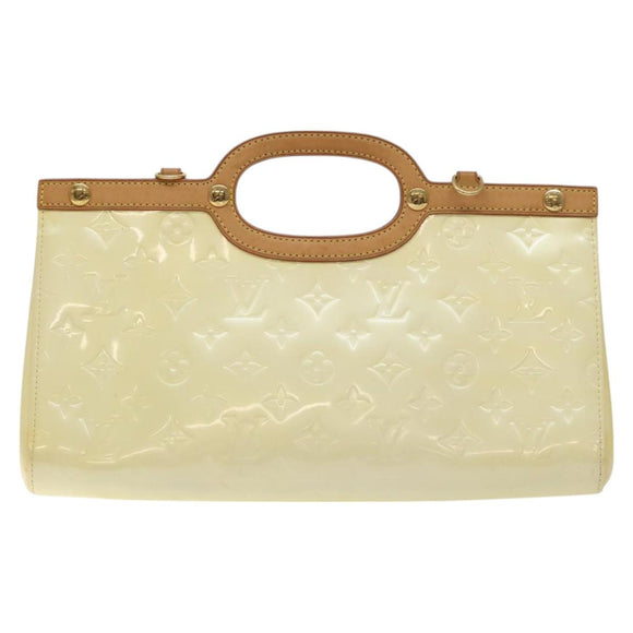 LOUIS VUITTON Monogram Vernis Roxbury Drive Hand Bag Perle M91374 LV Auth 128755