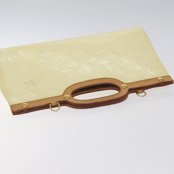 LOUIS VUITTON Monogram Vernis Roxbury Drive Hand Bag Perle M91374 LV Auth 128755
