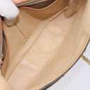 CELINE Macadam Canvas Shoulder Bag PVC Leather Brown Gold Auth 128760-11