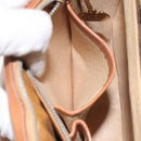 CELINE Macadam Canvas Shoulder Bag PVC Leather Brown Gold Auth 128760-22