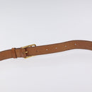 CELINE Macadam Canvas Shoulder Bag PVC Leather Brown Gold Auth 128760-8