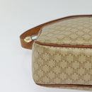 CELINE Macadam Canvas Shoulder Bag PVC Beige Gold Auth 128761-9