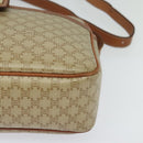 CELINE Macadam Canvas Shoulder Bag PVC Beige Gold Auth 128761-14