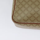 CELINE Macadam Canvas Shoulder Bag PVC Beige Gold Auth 128761-15