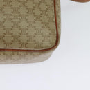 CELINE Macadam Canvas Shoulder Bag PVC Beige Gold Auth 128761-16