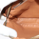 CELINE Macadam Canvas Shoulder Bag PVC Beige Gold Auth 128761-19