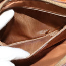 CELINE Macadam Canvas Shoulder Bag PVC Beige Gold Auth 128761-11