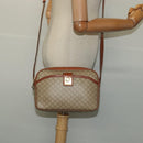CELINE Macadam Canvas Shoulder Bag PVC Beige Gold Auth 128761-21