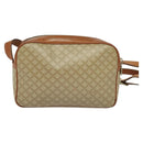 CELINE Macadam Canvas Shoulder Bag PVC Beige Gold Auth 128761-2