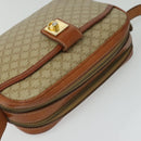 CELINE Macadam Canvas Shoulder Bag PVC Beige Gold Auth 128761-6