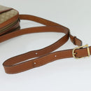 CELINE Macadam Canvas Shoulder Bag PVC Beige Gold Auth 128761-7