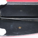 Christian Dior Chain Shoulder Bag Leather Red Gold Auth 128762-17