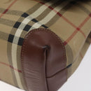 Burberrys Nova Check Shoulder Bag PVC Beige Gold Auth 128765-8