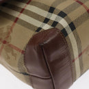 Burberrys Nova Check Shoulder Bag PVC Beige Gold Auth 128765-15