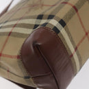 Burberrys Nova Check Shoulder Bag PVC Beige Gold Auth 128765-17