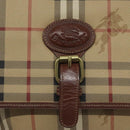 Burberrys Nova Check Shoulder Bag PVC Beige Gold Auth 128765-9