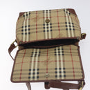 Burberrys Nova Check Shoulder Bag PVC Beige Gold Auth 128765-10