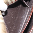 Burberrys Nova Check Shoulder Bag PVC Beige Gold Auth 128765-12