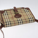 Burberrys Nova Check Shoulder Bag PVC Beige Gold Auth 128765-6