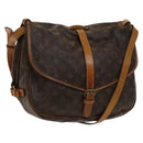 LOUIS VUITTON Monogram Saumur 35 Shoulder Bag M42254 LV Auth 128774-1