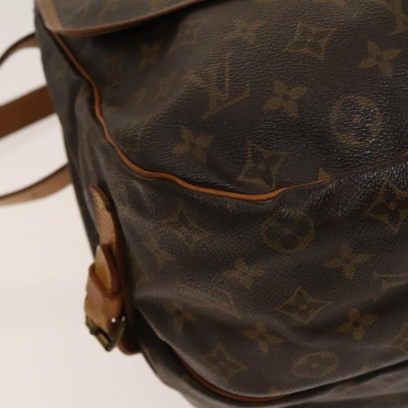 LOUIS VUITTON Monogram Saumur 35 Shoulder Bag M42254 LV Auth 128774