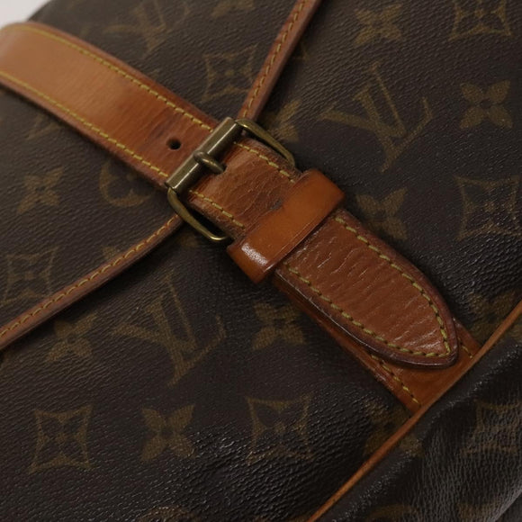 LOUIS VUITTON Monogram Saumur 35 Shoulder Bag M42254 LV Auth 128774