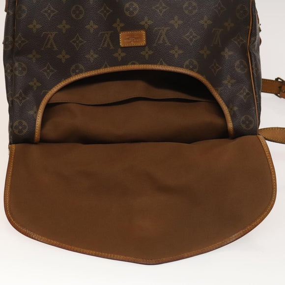 LOUIS VUITTON Monogram Saumur 35 Shoulder Bag M42254 LV Auth 128774