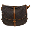 LOUIS VUITTON Monogram Saumur 35 Shoulder Bag M42254 LV Auth 128774-2