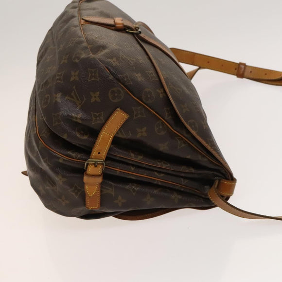 LOUIS VUITTON Monogram Saumur 35 Shoulder Bag M42254 LV Auth 128774