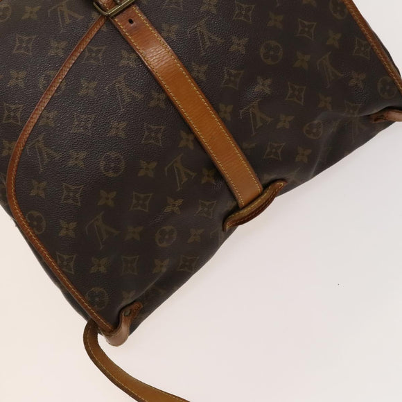 LOUIS VUITTON Monogram Saumur 35 Shoulder Bag M42254 LV Auth 128774