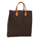 LOUIS VUITTON Monogram Sac Plat Hand Bag M51140 LV Auth 128776-1