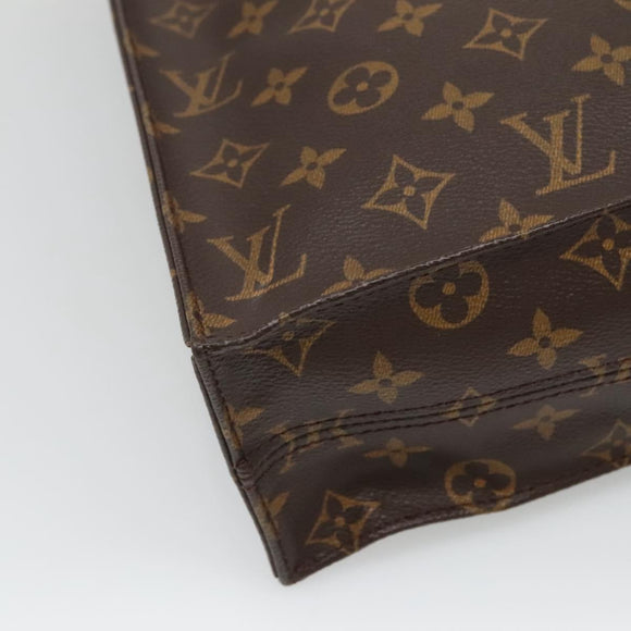 LOUIS VUITTON Monogram Sac Plat Hand Bag M51140 LV Auth 128776