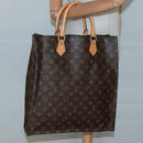 LOUIS VUITTON Monogram Sac Plat Hand Bag M51140 LV Auth 128776-19