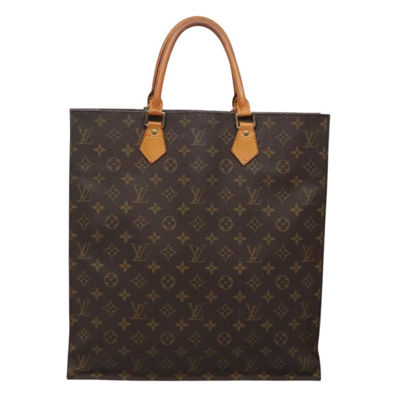 LOUIS VUITTON Monogram Sac Plat Hand Bag M51140 LV Auth 128777