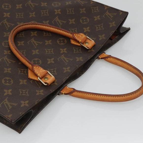 LOUIS VUITTON Monogram Sac Plat Hand Bag M51140 LV Auth 128777