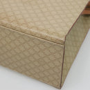 CELINE Macadam Canvas Tote Bag PVC Beige Gold Auth 128779-8