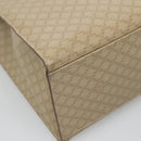 CELINE Macadam Canvas Tote Bag PVC Beige Gold Auth 128779-15